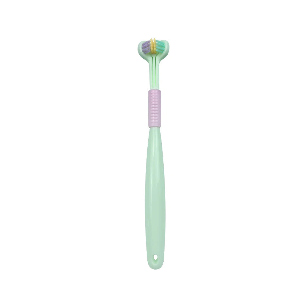 Three-Sided Toothbrush - Children Soft Bristles V-Shaped Teeth Whitening Oral Care Hygiene Tool