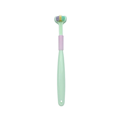 Three-Sided Toothbrush - Children Soft Bristles V-Shaped Teeth Whitening Oral Care Hygiene Tool