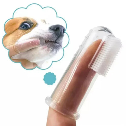 Baby Finger Toothbrush with Box, Silicone Infant Tooth Brush, Soft Rubber Training & Pet Toothbrush