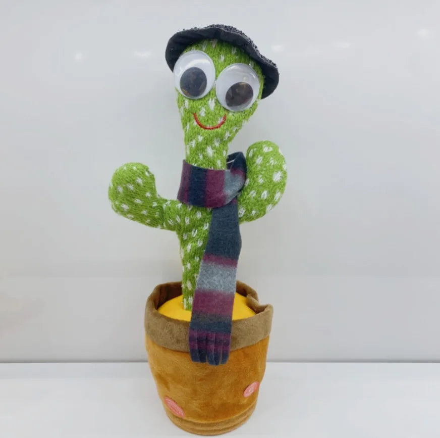 Talking Cactus Toy Rechargeable with Record and Repeat Voice Changer for Kids Spanish English Arabic