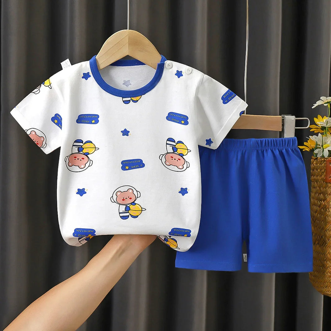 Summer Baby Clothes Set – Casual Baby Boy Clothing Set with T-shirt & Shorts – Kids Unisex Short Sleeve Sports Outfit – Infant Baby Girl Clothes
