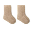 Autumn & Winter New Baby Socks - Thicken Velvet Terry Newborn Socks | Warm Stockings for Boys & Girls, Solid Knitted Mid Tube Infant Socks