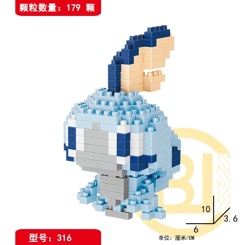 DIY Pokemon Mini Building Blocks – Pikachu, Charizard, Eevee, Mewtwo Anime Model Toys