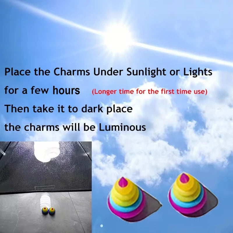 1 Pair DIY Shoe Charms – Glowing Unicorn, Strawberry, Lantern & Fin Accessories for Shark Slippers