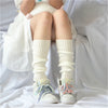 Candy Color Sweet Girl Leg Warmers - NEW Korean Knitted Foot Cover for Women | Solid Color, Autumn & Winter Stylish Elastic Long Tube Socks