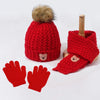 3Pcs Kids Winter Hat, Scarf, and Snow Gloves Set – Warm Knit Soft Outdoor Accessories for Boys, Girls, and Toddlers