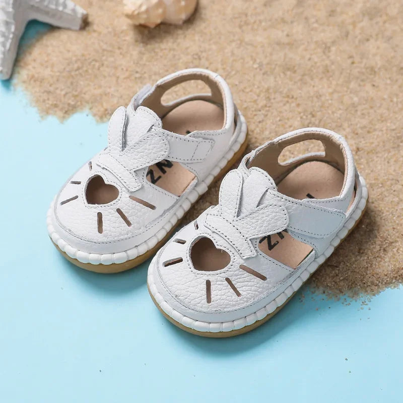 Summer Infant Sandals – Baby Girls’ Anti-Collision Toddler Shoes, Soft Bottom Genuine Leather Beach Sandals for Kids – view 6