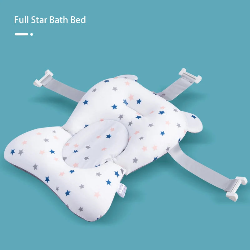 Baby Bathtub Support Seat Cushion – Foldable Adjustable Floating Safety Water Cushion for Bathtub