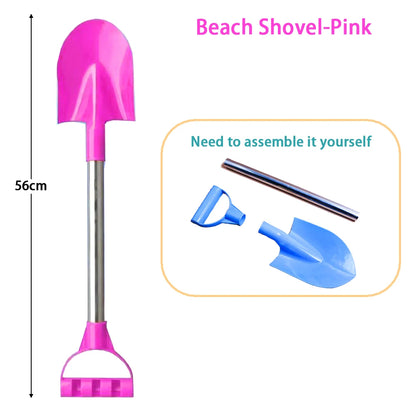 Children’s Beach Shovel — 22in Stainless Steel Pointed Shovel For Sand & Snow Outdoor Play