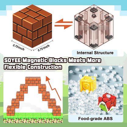 Magnetic Building Blocks Set – Mine World Magic Portal