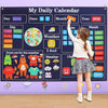 Felt Daily Calendar & Storyboard for Toddlers – Farm & Transportation Montessori Preschool Learning Toy