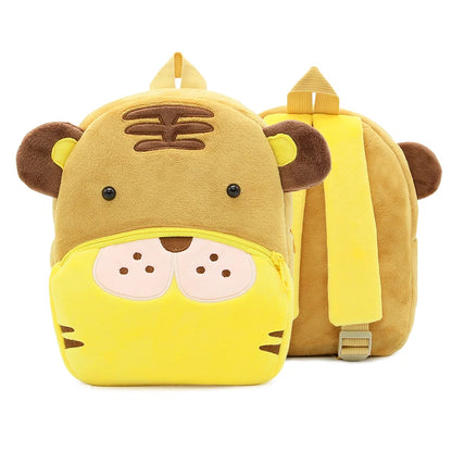 Cute Cartoon Animal School Bags – Plush Backpack for Kindergarten Kids, Boys & Girls - Kidzy Market