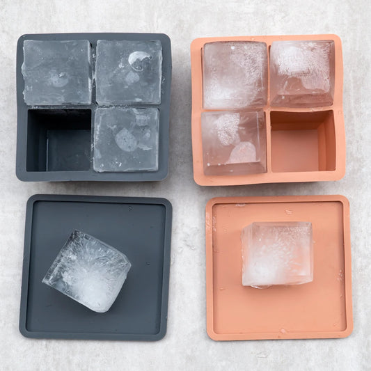 Food Grade Soft Silicone Square Ice Tray Mold - Newborn Feeding Bowl, Solid Color Fresh Food Container, Children's Tableware (BPA-Free)