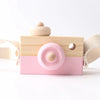 Wooden Camera Baby Toy Pendant, Montessori Wooden Block Teether DIY Personalized Baby Gift