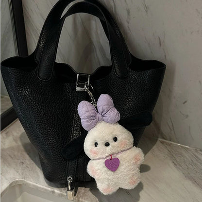 Kawaii Sanrio Pilot Dog Plush Keychain, Cute Pochacco Bow Bag and Car Mirror Pendant