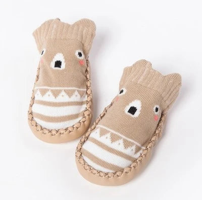 Baby Socks Slippers with Rubber Soles for Infant Newborn Children Anti-Slip Soft Sole Toddler Indoor Shoes