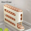 4 Layers Automatic Rolling Egg Holder Rack - Fridge Egg Storage Box Container