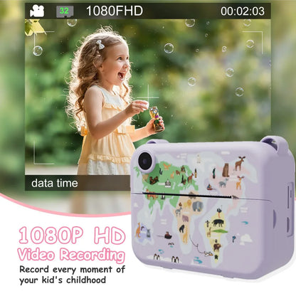 Digital Kids Camera with Instant Thermal Print, Photo and Video Recorder, Educational Toy