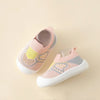 Baby Anti-Slip Breathable Crib Floor Socks with Rubber Sole - Soft Mesh First Walker Slippers