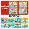 10Pcs 3D EVA Foam Sticker Puzzle Cartoon Animal Craft Toys for Kids – DIY Educational Drawing Game