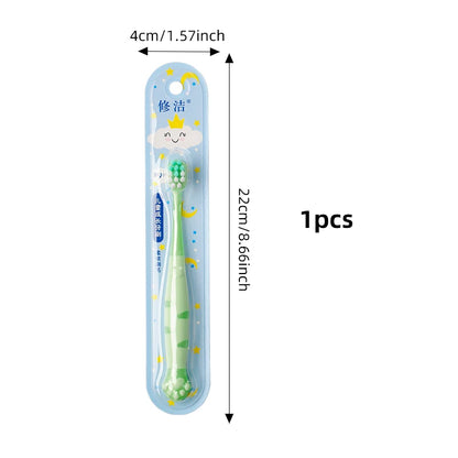 Children Toothbrushes for 2-6 Years Old Soft Bristles Deep Clean Blind Areas Gum-Friendly Cat Paw Anti-Slip Independent Pack