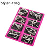 8Pcs/Set Metal Montessori Puzzle Wire - IQ Mind Brain Teaser - Interactive Game for Children & Adults - Educational Toy