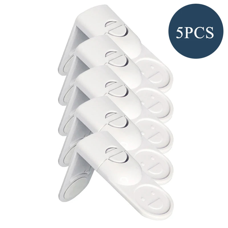 5PCS Child Safety Lock Baby Drawer Lock Baby Safety Home Child Protection Cabinet Anti-pinch Refrigerator Lock Buckle