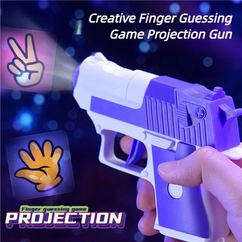Rock-Paper-Scissors Projection Guessing Gun – Luminous Flashing Antistress Party Game Toy, Interactive Stress-Relief Gift