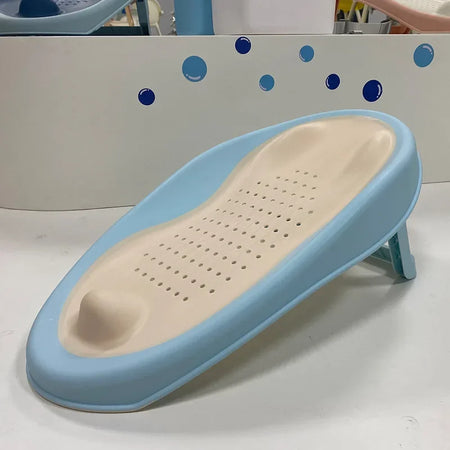Foldable Baby Bath Seat Non-Slip PP Shower Net Support Ergonomic Backrest