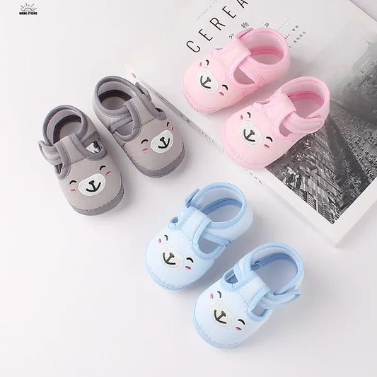 Newborn Cartoon Baby Shoes – Soft Sole First Walkers for Boys & Girls, Spring Autumn Toddler Shoes