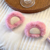 Strawberry Bear Plush Ear Face Wash Headband - Cute Cartoon Non-Slip Hairband for Women, Soft Cashmere