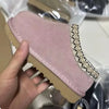 Kids Winter Fur Slippers Classic Ankle Snow Boots Warm Slip-On Shoes