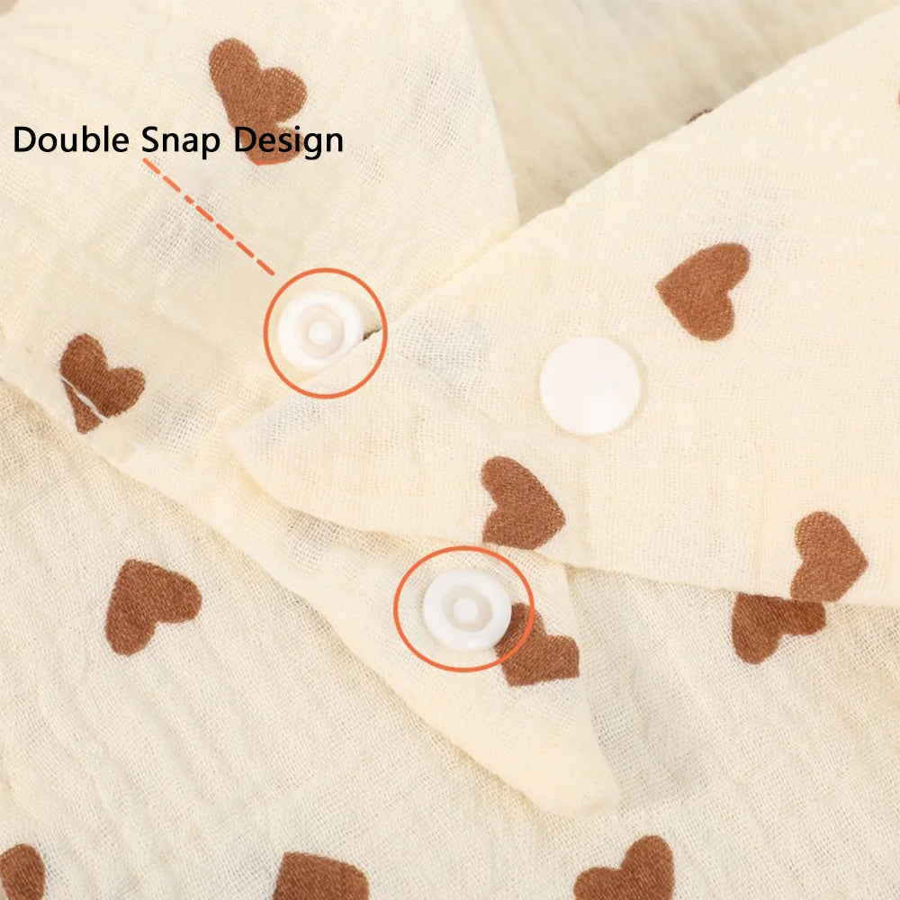 3PC Baby Cotton Soft Muslin Burp Cloths | Color-Matching Bandana Handkerchief & Feeding Bibs for Infants - Kidzy Market