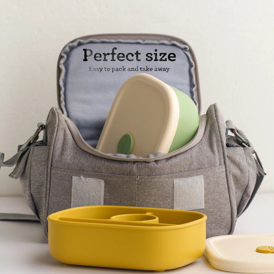 New Silicone Lunch Box for Babies & Kids - Portable BPA-Free Bento Box for Baby Food Storage