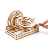 DIY 3D Wooden Mechanical Puzzle Kit – Spiral Run Marble Maze Model for Teens & Adults