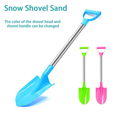 Children’s Beach Shovel — 22in Stainless Steel Pointed Shovel For Sand & Snow Outdoor Play