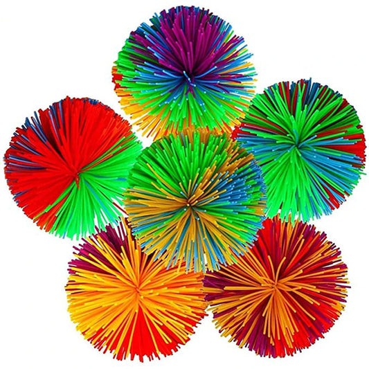 Rainbow Stringy Balls – Sensory Fidget Toys for Kids, Bouncy Party Favors & Outdoor Fun Games