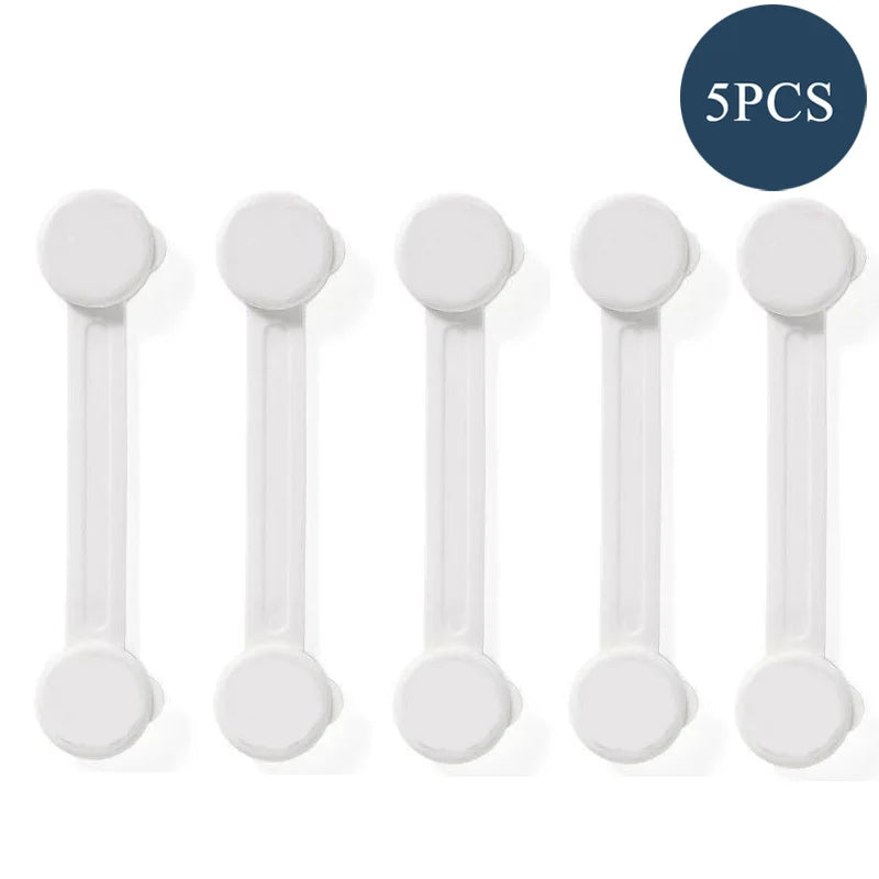 5PCS Child Safety Lock Baby Drawer Lock Baby Safety Home Child Protection Cabinet Anti-pinch Refrigerator Lock Buckle
