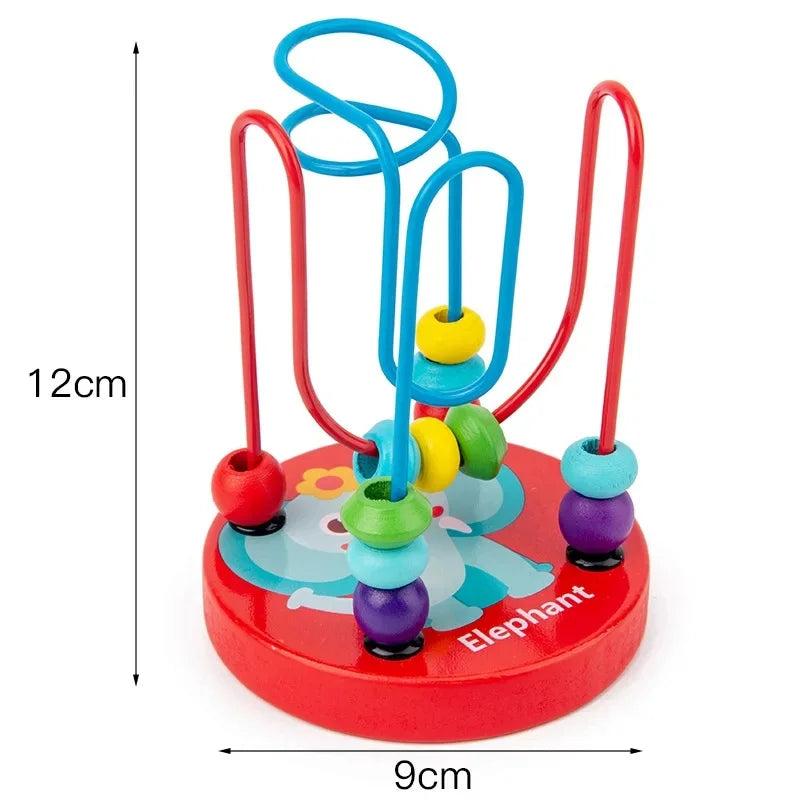 Educational Rainbow Tower Four Column Shape Twist Baby Toy
