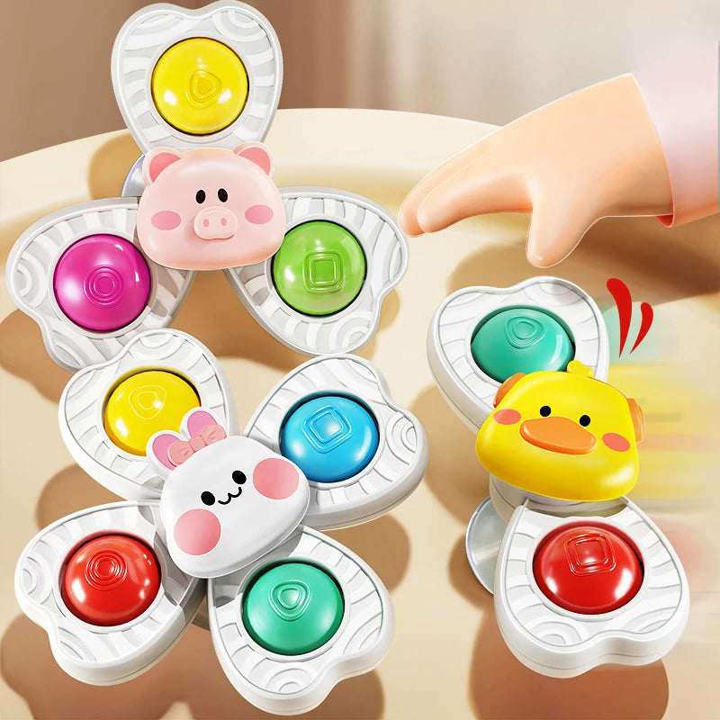 Baby Sucker Spinning Montessori Bath Toy – Rotating Educational Toy for Toddlers
