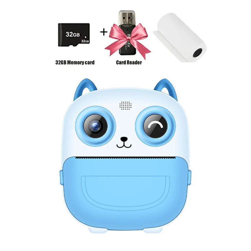 Children's Digital Camera with Instant Thermal Print, Photo and Video, Includes 32GB Memory Card