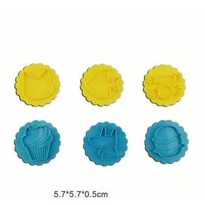 Children's DIY Plasticine Mold Modeling Clay Accessories - Play Dough Tool Kit with Plastic Set, Knife, and Mold, Educational Toys Gift for Kids