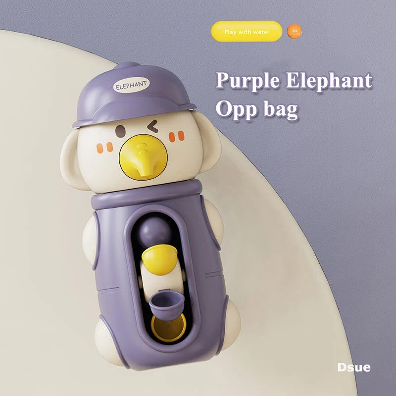 Cute Duck and Elephant Baby Bath Toy – Water Spinner with Suction Cup