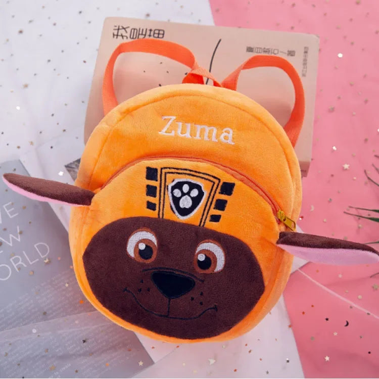 Paw Patrol Plush Backpack – Cartoon Puppy Dog Skye, Chase, and Marshall School Bag for Kids