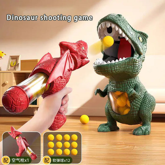 Dinosaur Shooting Toy – Tyrannosaurus Rex Soft Bullet Gun, Parent-Child Interactive Puzzle Toy for Kids