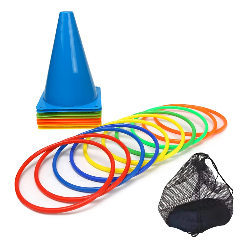 1 Set Carnival Ring Toss Game – Soft Plastic Cones, Fun Party Game for Kids & Adults