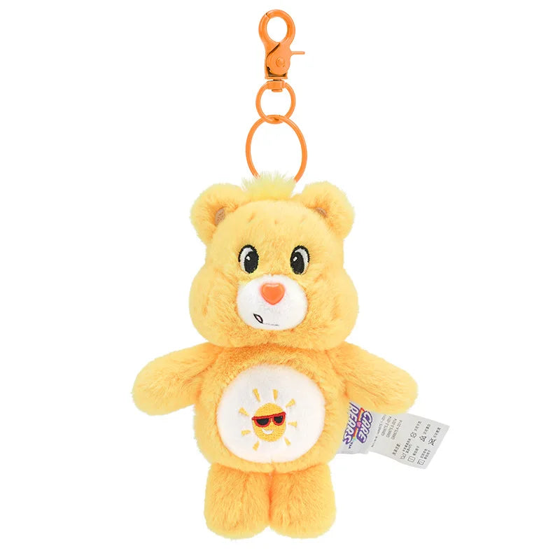 Sanrio Kawaii Care Bears Rainbow Bear Plush Keychain – Anime Bag Pendant with Sound for Kids