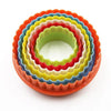 5-6pcs Cupcake Round Shape Cookie Cutter Set - Plastic Cake Molds for Baking