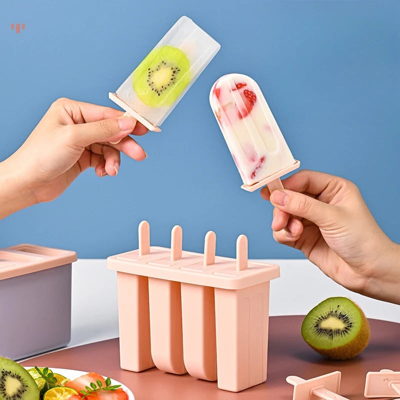 Food-Grade Popsicle Mold with Lid for Homemade Ice Cream and Sorbet