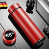 500ml (16.9 fl oz) Temperature Display Stainless Steel Vacuum Insulated Divided Thermos Bottle — Leakproof Travel Flask, Father's Day Gift